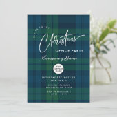 Invitation Retro Noël Plaid Entreprise Fête (Debout devant)