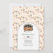 Invitation Retro Noël Vibes Fête (Devant)