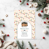 Invitation Retro Noël Vibes Fête