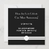 Invitation Rétro noir et blanc d'anniversaire d'art déco (Dos)