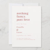 Invitation Retro Nothing Fancy just love save date (Devant)