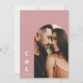 Invitation Retro Nothing Fancy just love save date (Dos)