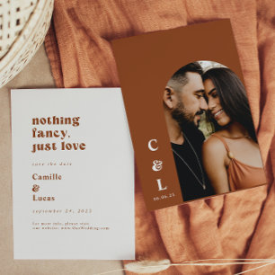 Invitation Retro Nothing Fancy just love save date