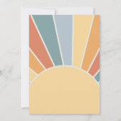 Invitation Rétro Notre Petit Garçon Soleil Premier Anniversai (Dos)