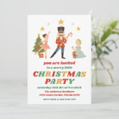 Invitation Retro Nutcracker Editable Christmas Party (Debout devant)
