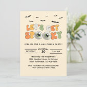 Invitation Retro Obtient Costume Éffrayant Halloween Party (Debout devant)