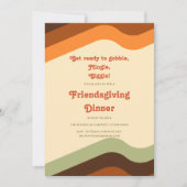 INVITATION RETRO ORANGE FRIENDSGIVING (Devant)