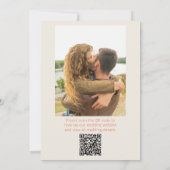 Invitation Retro Orange Fun Whimsical QR Code Photo Wedding (Dos)