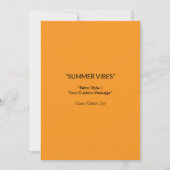 Invitation Retro Orange Texture – Summer Vibes Art (Devant)