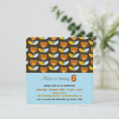 Invitation Retro Orange Tulips Fun Photo Fille Anniversaire F (Debout devant)