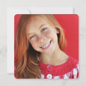 Invitation Retro Orange Tulips Fun Photo Fille Anniversaire F (Dos)