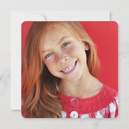 Invitation Retro Orange Tulips Fun Photo Fille Anniversaire F (Dos)