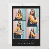 Invitation Retro Oval Modern Class de 2024 Diplôme Photo (Dos)