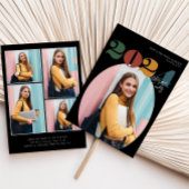 Invitation Retro Oval Modern Class de 2024 Diplôme Photo