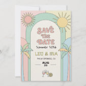 Invitation Retro Palm Springs Save the Date | Groovy (Devant)