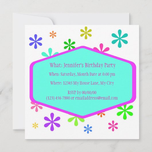 Invitation Rétro partie (Dos)