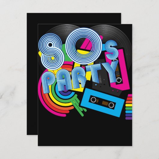 Invitation Rétro partie 80 (Devant / Derrière)