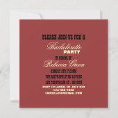 Invitation rétro partie de bachelorette de pays occidental de (Dos)