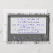 Invitation Rétro partie de disco d'enregistreur à cassettes (Dos)