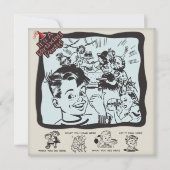 Invitation Rétro partie drôle d'anniversaire de enfant (Devant)