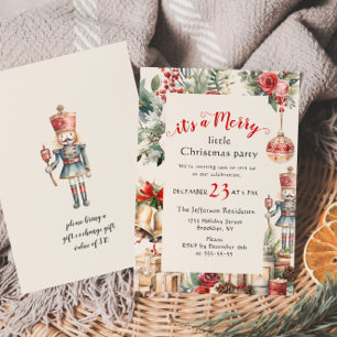 Invitation Retro Pays Vintage Joyeux Petit Noël