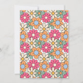 Invitation Retro Peach Floral Super 50e anniversaire (Dos)