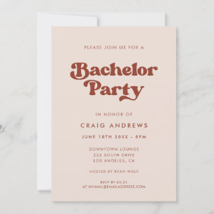 Invitation Retro Peach Pink