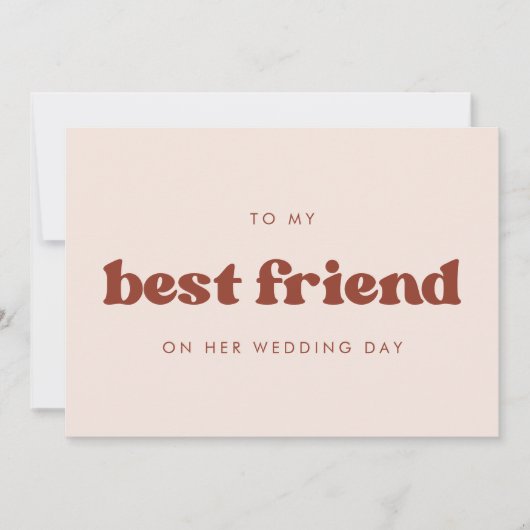 Invitation Rétro pêche À ma meilleure amie le jour de son mar (Devant)