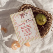 Invitation Retro Peint Bow Bonjour Vingt et un photo Annivers