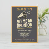 Invitation Retro Pep Rally Style 50 Year Class Reunion (Debout devant)