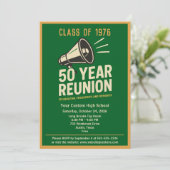 Invitation Retro Pep Rally Style 50 Year Class Reunion (Debout devant)