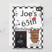 Invitation Retro Photo Anniversaire n'importe quel âge, année (Devant)