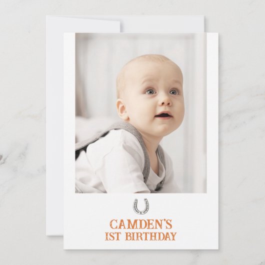 Invitation Retro Photo Comment l'Occident a été un 1er annive (Dos)