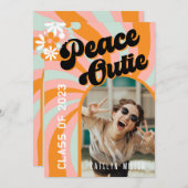 Invitation Retro Photo Graduation (Devant / Derrière)