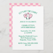 Invitation Retro Pickleball Frappons à la Cour Anniversaire (Devant / Derrière)