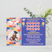 Invitation Retro Pickleball Graduation Party Photo (Debout devant)