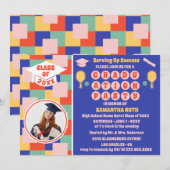 Invitation Retro Pickleball Graduation Party Photo (Devant / Derrière)