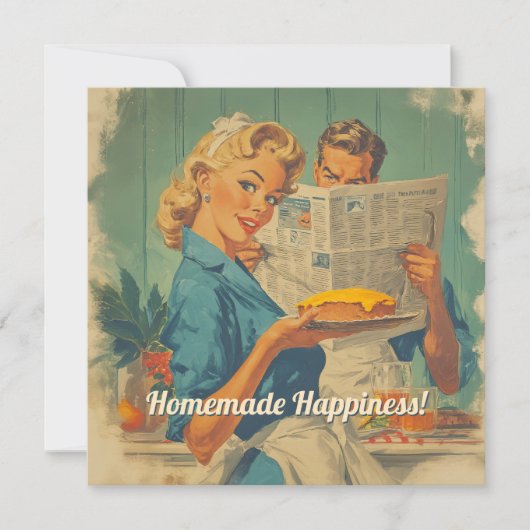Invitation Retro Pie et Charme de Papier (Devant)