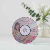 Invitation Retro Pink Girl's Music CD Birthday (Debout devant)