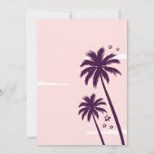 Invitation Retro Pink Girly Beach Bachelorette Party (Dos)
