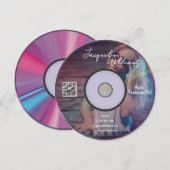 Invitation Retro Pink Music Producer CD DJ Business Card (Devant / Derrière)