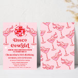 Invitation Retro Pink Red Disco Cowgirl 30e anniversaire<br><div class="desc">Retro Pink Red Disco Cowgirl 30th Birthday Invitation Amusant disco cowgirl à thème d'anniversaire invitation en rose chaud et rouge avec une disco ballon,  des lunettes de cocktail et des jambes et bottes cowgirl. Convient à quelqu'un qui cherche une invitation d'anniversaire de cowgirl disco style rétro amusant.</div>