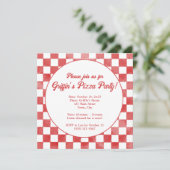 Invitation Retro Pizzeria Pizza Party Italien Anniversaire (Debout devant)