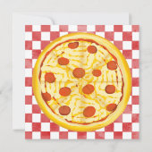 Invitation Retro Pizzeria Pizza Party Italien Anniversaire (Dos)