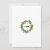 Invitation Retro Poinsettia Vélos Mariage de Noël (Dos)