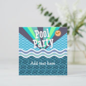 Invitation Retro Pool Party (Debout devant)