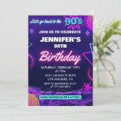 Invitation rétro pour 86e anniversaire Retour aux (Debout devant)