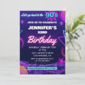 Invitation rétro pour 92e anniversaire Retour aux (Debout devant)