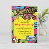 Invitation rétro pour fête d'anniversaire des anné (Debout devant)