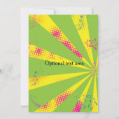 Invitation rétro pour fête d'anniversaire des anné (Dos)